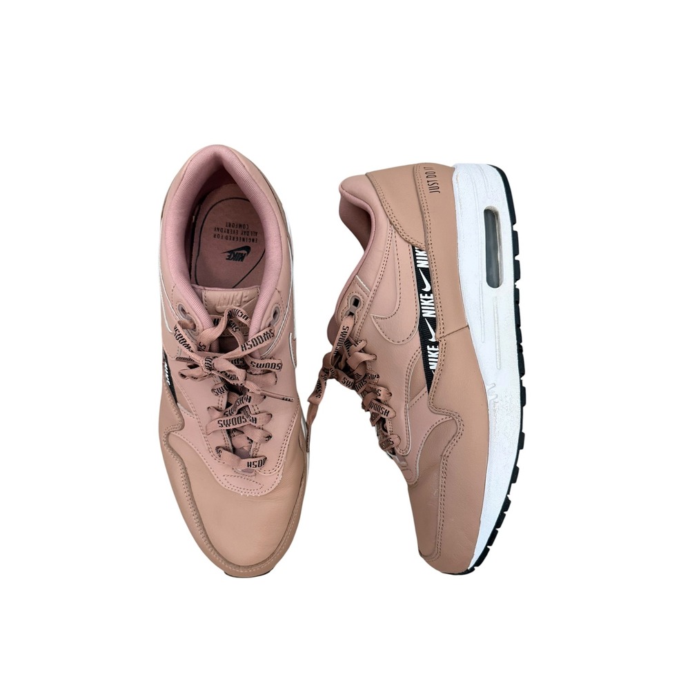 Nike Air Max 1 Just Do It Guava Ice Pink Leather Sneakers 881101-201 Womens 10